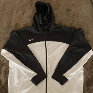 Nike Therma Fit Full Zip Up Hoodie White/Gray Men's XXL